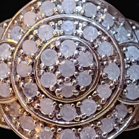 1.00ctw Round White DIAMOND Rhodium over STERLING SILVER RING - Size :7 - Picture 6 of 16